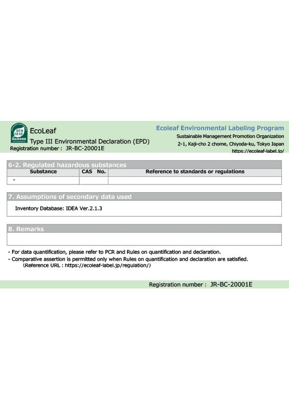 I nostri certificati di sostenibilità EPD