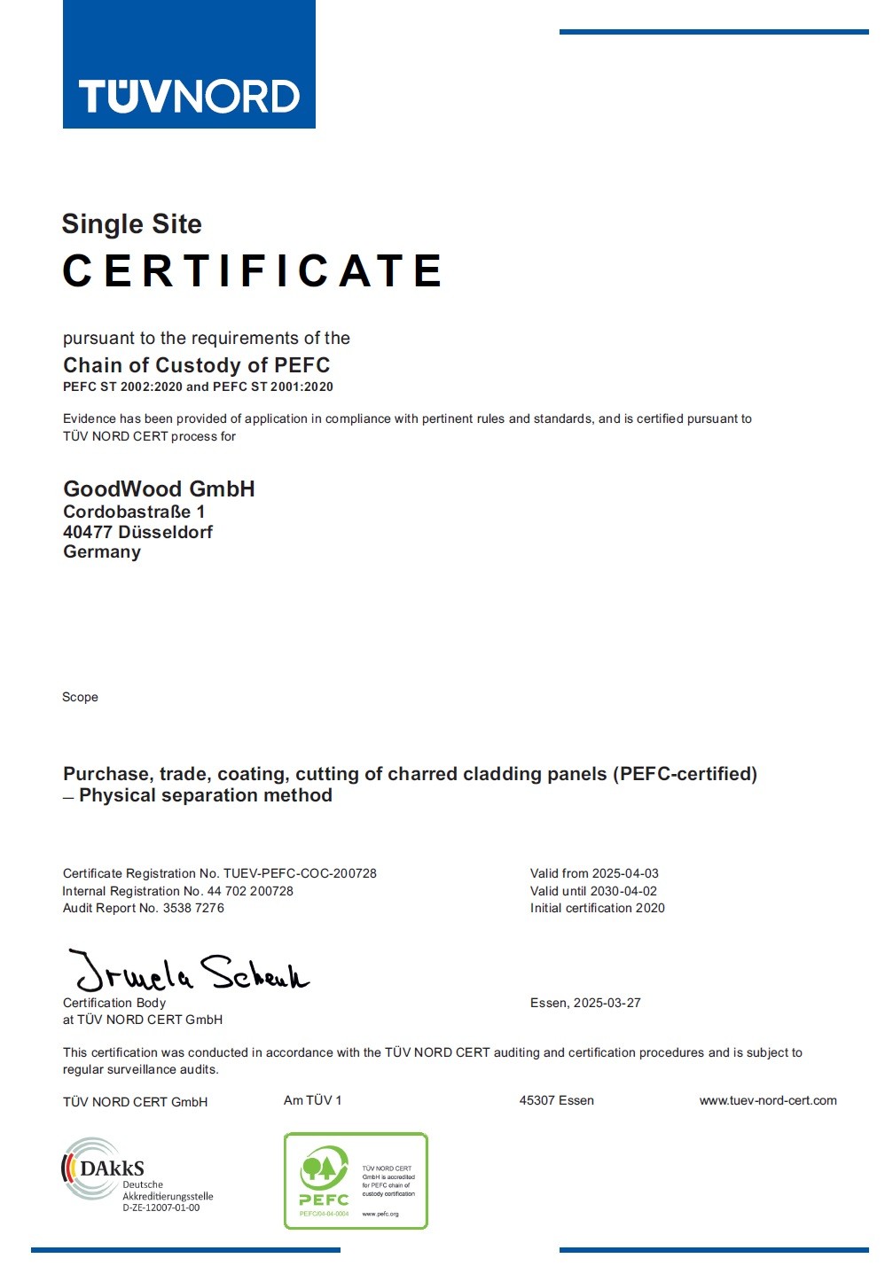 I nostri certificati di sostenibilità PEFC