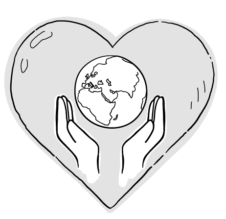 Il globo nelle nostre mani, segno di sostenibilità